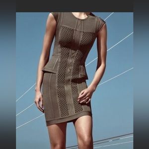Hervé Leger Astrid Olive Green Dress xs